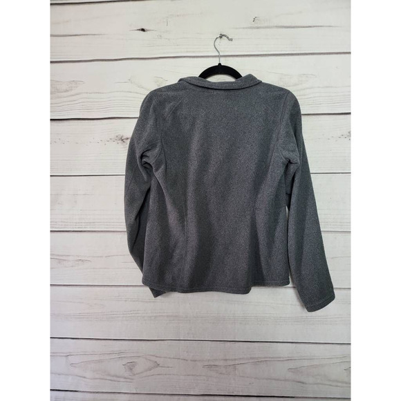 The North Face Womens Pullover Fleece Sweatshirt Gray 1/4 Zip Long Sleev… - Picture 2 of 7